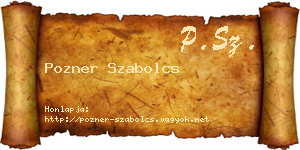 Pozner Szabolcs névjegykártya
